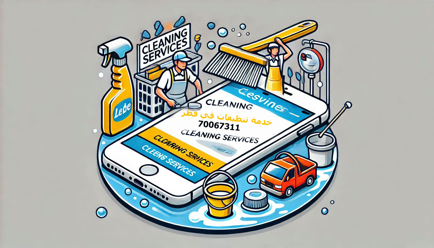 تنظيف وتعقيم العشب الأخضر في قطر